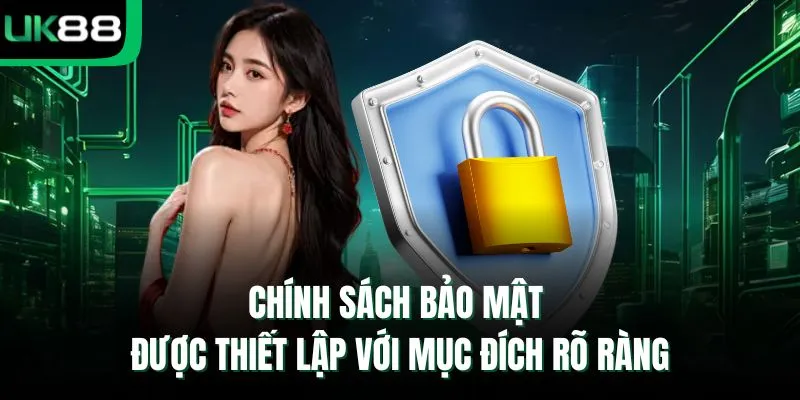 Chính sách bảo mật được thiết lập với mục đích rõ ràng