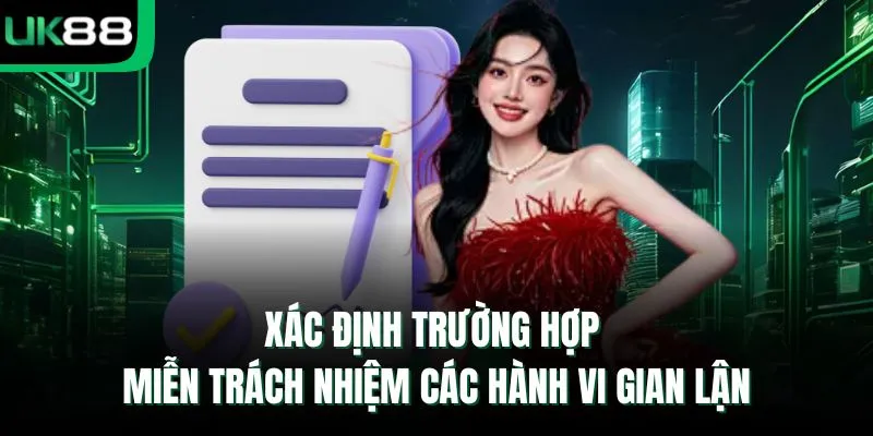 Xác định trường hợp miễn trách nhiệm các hành vi gian lận 